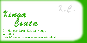 kinga csuta business card